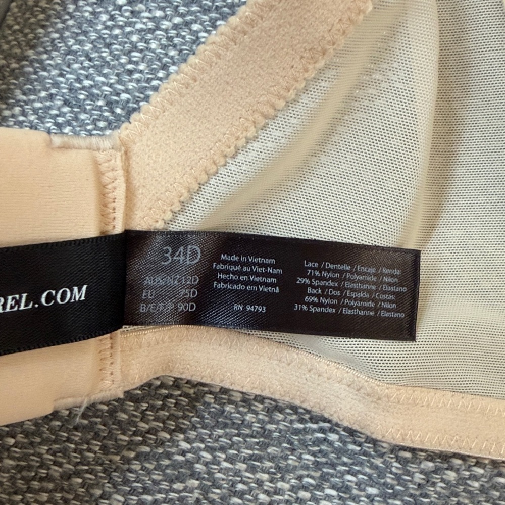 NWT Dominique Tayler Lace Backless and Strapless Bridal Bra Bustier Latte 34D - Picture 6 of 8